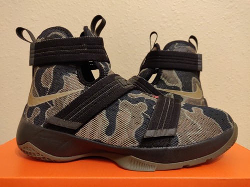 Baloncesto Nike Lebron Soldier X 10 GS Juventud Niños Grande Negro Camuflaje  (845121-022) | eBay