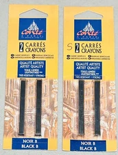 Lot-2 New Conte A Paris Professional Artist Sketching Crayon Mixable Noir Black