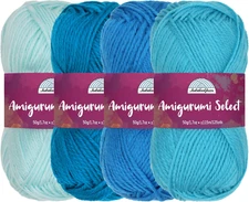 Jubileeyarn Amigurumi Select Yarn - Baby Acrylic - Shades of Blue - 4 Skeins