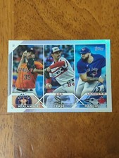 2023 Topps Series 1 AL ERA Leaders Verlander Cease Manoah #311 Rainbow Foil