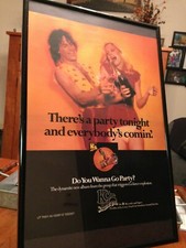 BIG 11x17 FRAMED KC & THE SUNSHINE BAND "DO YOU WANNA GO PARTY?" LP ALBUM 45 AD