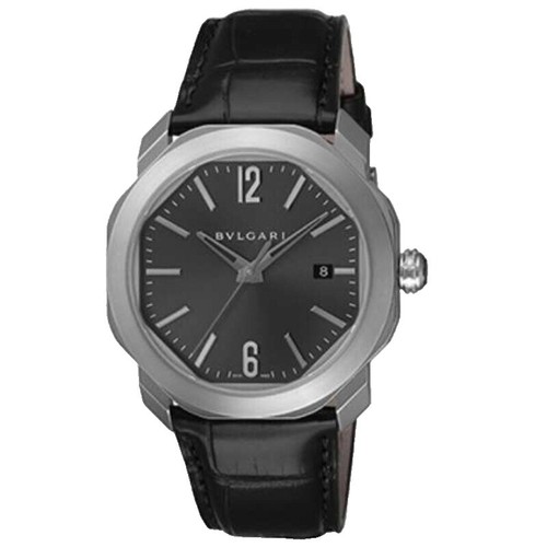 BVLGARI Assioma AA39S Date Dark gray Dial Quartz Boy's
