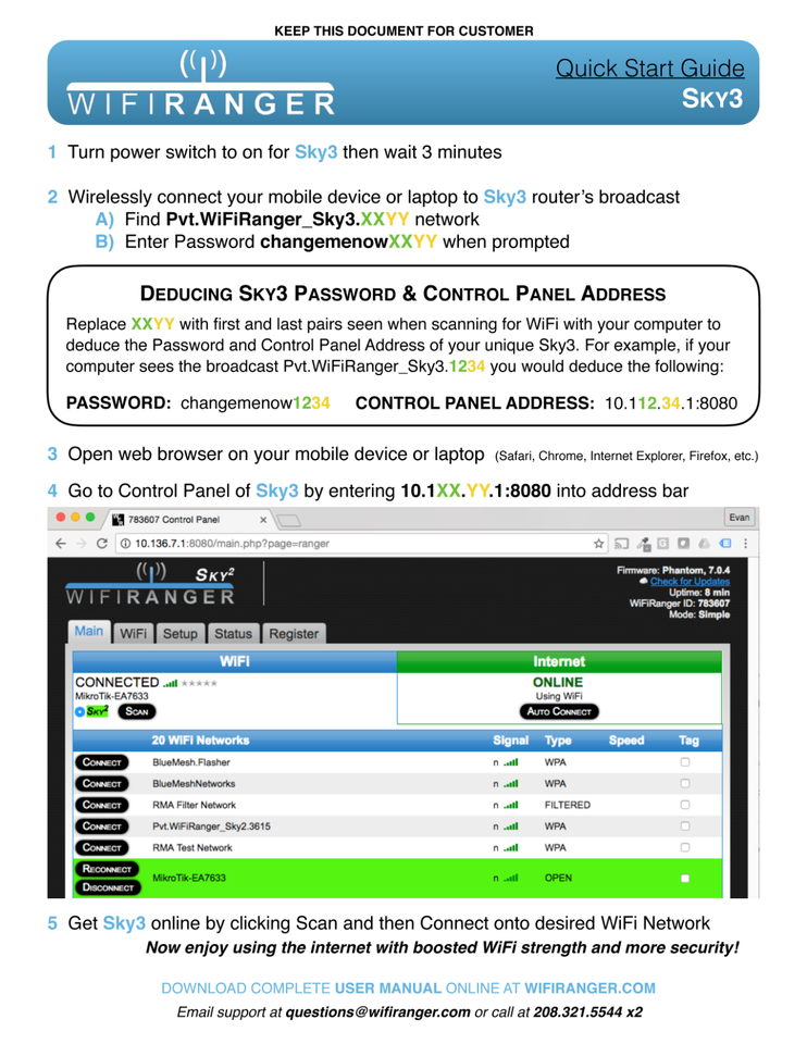 WiFiRanger SKY3DC Outdoor Wi-Fi Antenna/Router for RV or Camper - Free ...