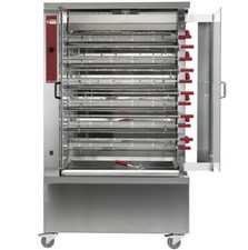 Gas Hähnchengrill 11 Spieße für á 6 Hähnchen Profigerät auf Rädern Gastlando