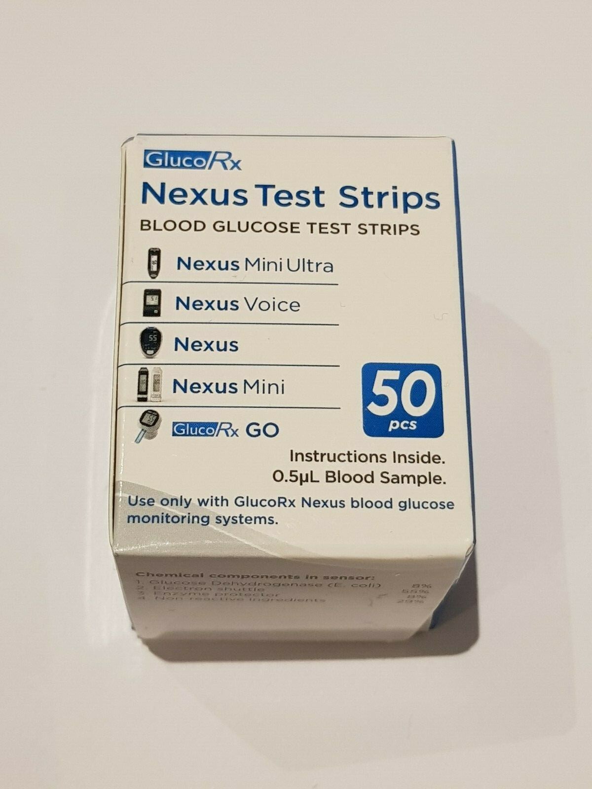 GlucoRx Nexus Test Strips Blood Glucose Test Strips Box of 50 eBay