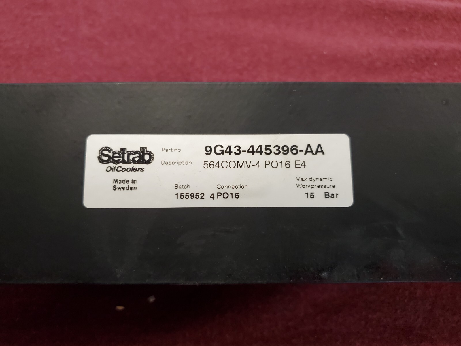 ASTON MARTIN TRANSMISSION MATRIX OIL COOLER RADIATOR OEM 9G43-445396-AA 