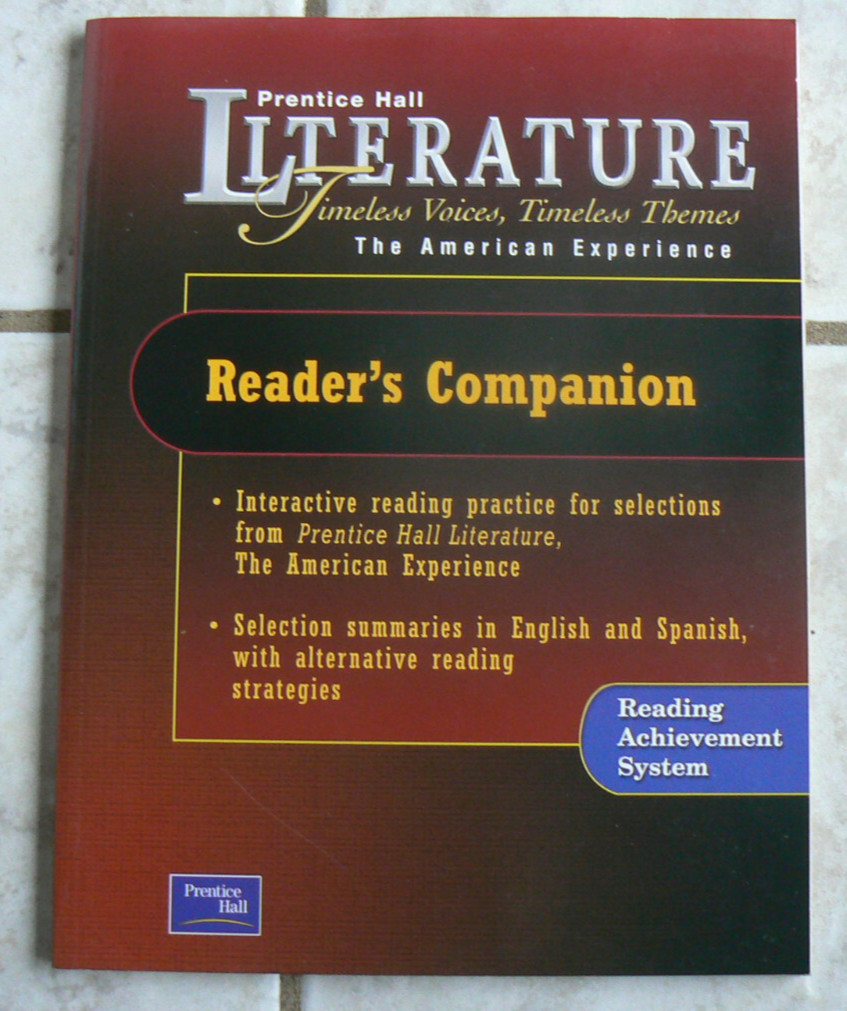 Prentice Hall LITERATURE Reader's Companion NEW workbook 2002,gr.11 American Exp