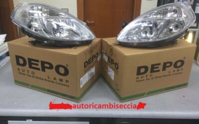 Par De Faros Delanteros (Derecho + Izquierdo) Para Lancia Y Ypsilon (9600) - Años 1996 A 2000 - Homologados