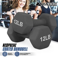 2x Easy Grip Workout Neoprene Coated Dumbbell Fitness Strength Training Home Gym