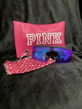 NWOT Pink By Victoria Secret PK0002 01Z Women Sunglasses W/Case  Cleaning Cloth