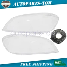 Pair Left + Right Clear Headlight Lens Cover Lampshade For Volvo XC60 2009-2013