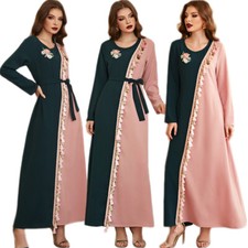 Dubai Women Abaya Maxi Dress Muslim Kaftan Turkey Islamic Evening Cocktail Gown
