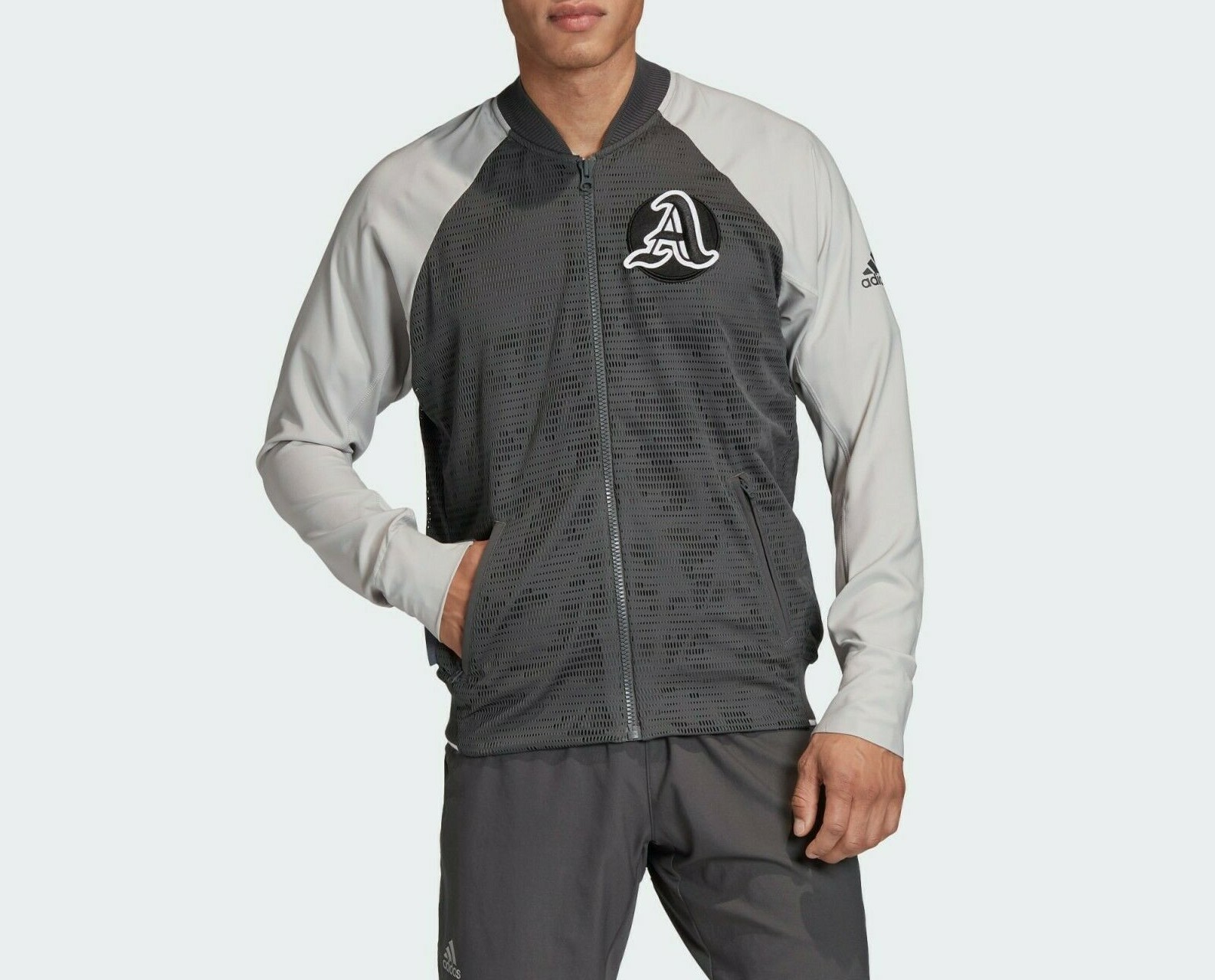 adidas zip up shirt