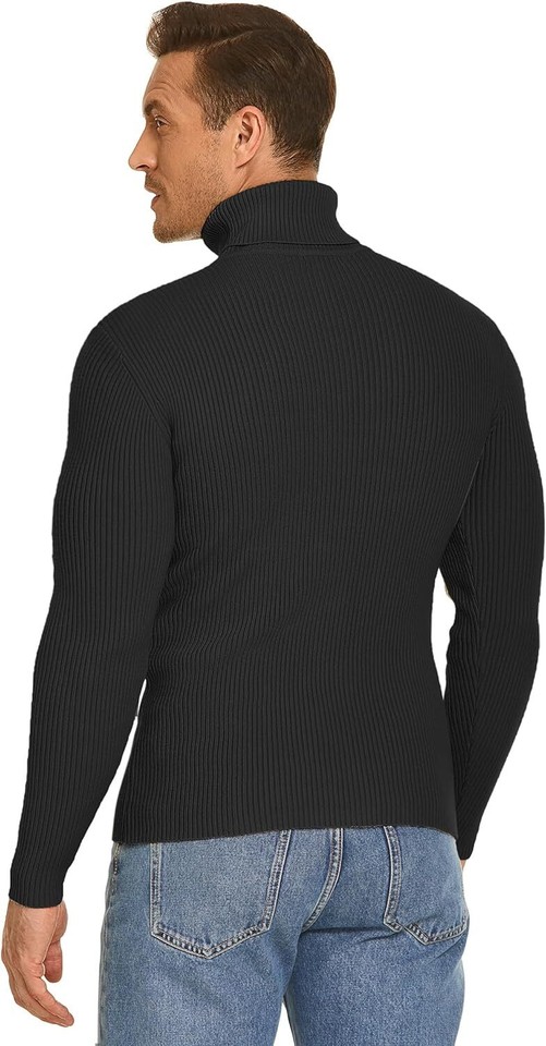 Herren Rollkragenpullover Von COOFANDY - Warmer Strickpulli Mit Stehkragen Für Winter