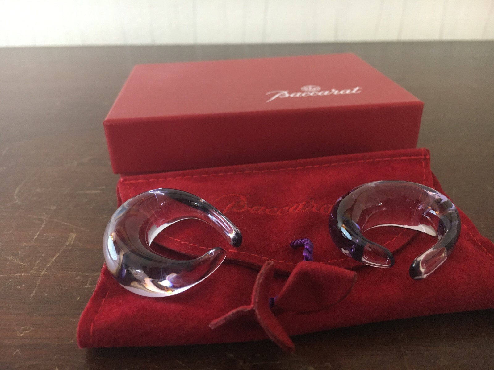 Pendientes Color Berilo Rosa de Cristal De Baccarat