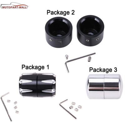 NEW Front Axle Cap Nut Covers For Harley Street Glide Road King Softail Dyna