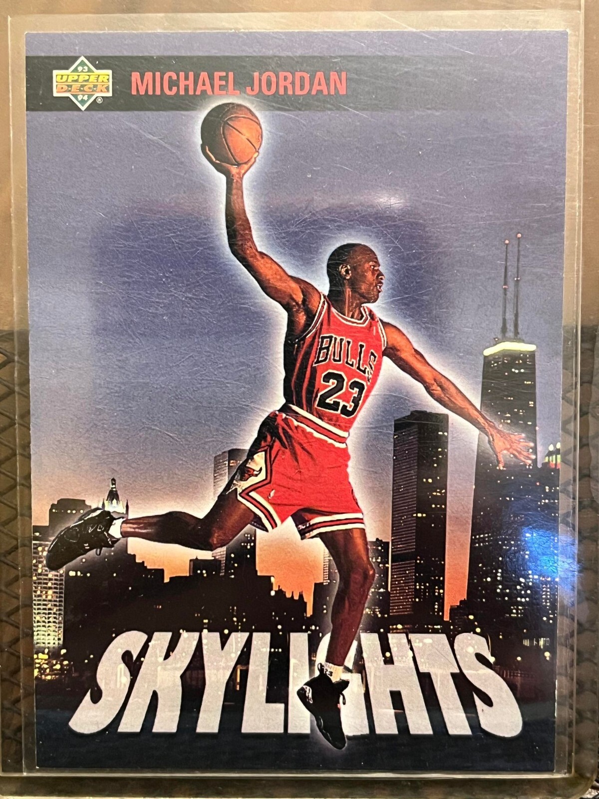 MICHAEL JORDAN 1993-94 UPPER DECK UD SKYLIGHTS INSERT #466 CHICAGO BULLS HOF MJ!
