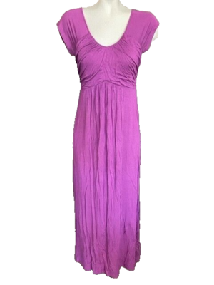 DownEast Plum Violet Purple Jersey Knit Flirty Maxi Dress Women's SZ Small  | eBay