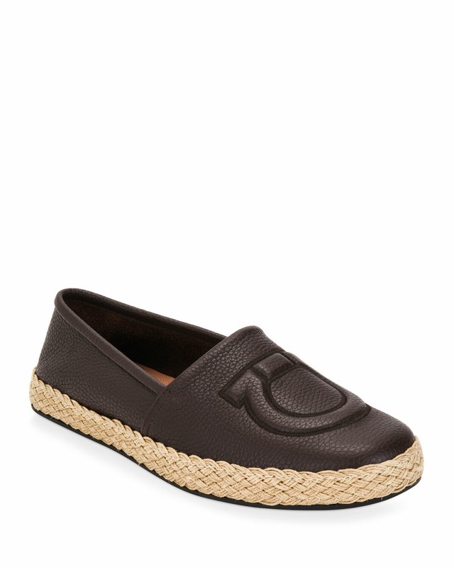 100% AUTHENTIC NEW MEN FERRAGAMO SUMMER GANCIO BIT ESPADRILLE US 8 D
