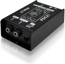 Premium Direct Injection Audio Box, 2.36" x 4.09" Passive DI Unit Hum Eliminator