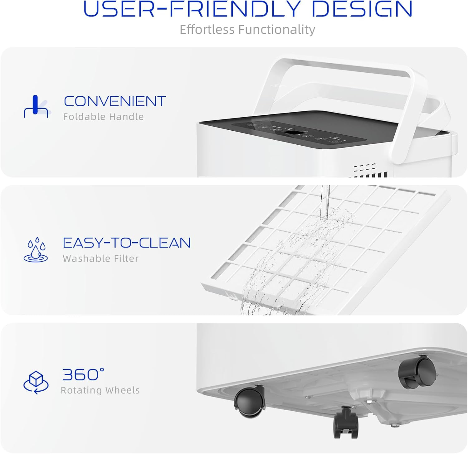 50 Pint ENERGY STAR Dehumidifier for Basements & Large Rooms up to 4000 Sq Ft