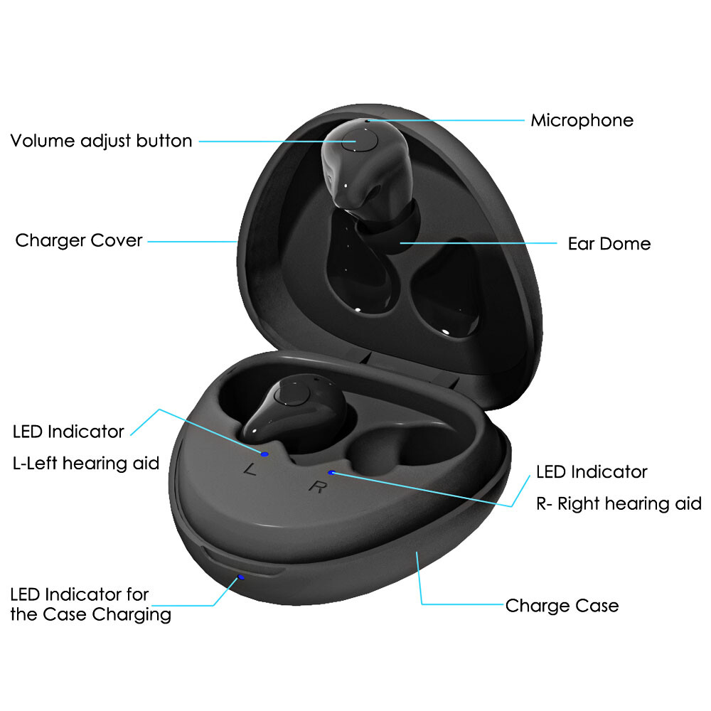 Bluetooth Hearing Aids Digital Severe Hearing Loss Rechargeable Sound