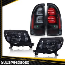 Fit For Toyota 05-11 Tacoma Smokeblack Headlights 3d Led Tube Bar Tail Lights