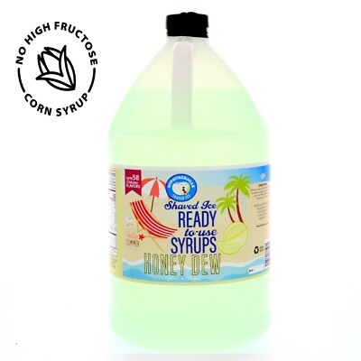 Hypothermias HONEY DEW Flavor Syrup   Snow Cone machine Shaved Ice Syrup GALLON