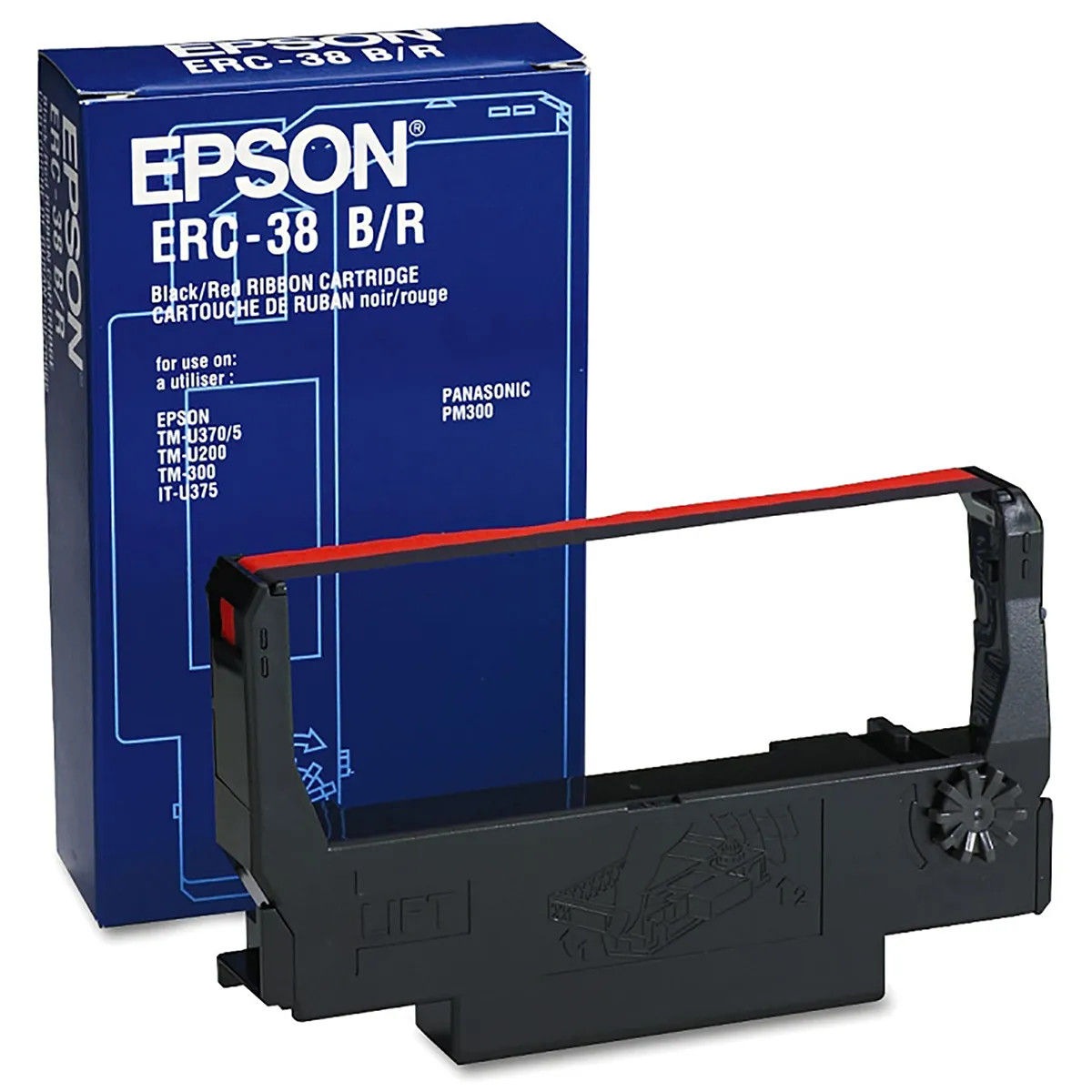 5x Epson ERC-38  Black & Red Ribbon Cartridge TM-U200 TM-U230 Job Lot