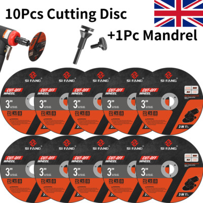 10Pc 75x1.2x9.5mm Metal Cutting Disc with 1/4