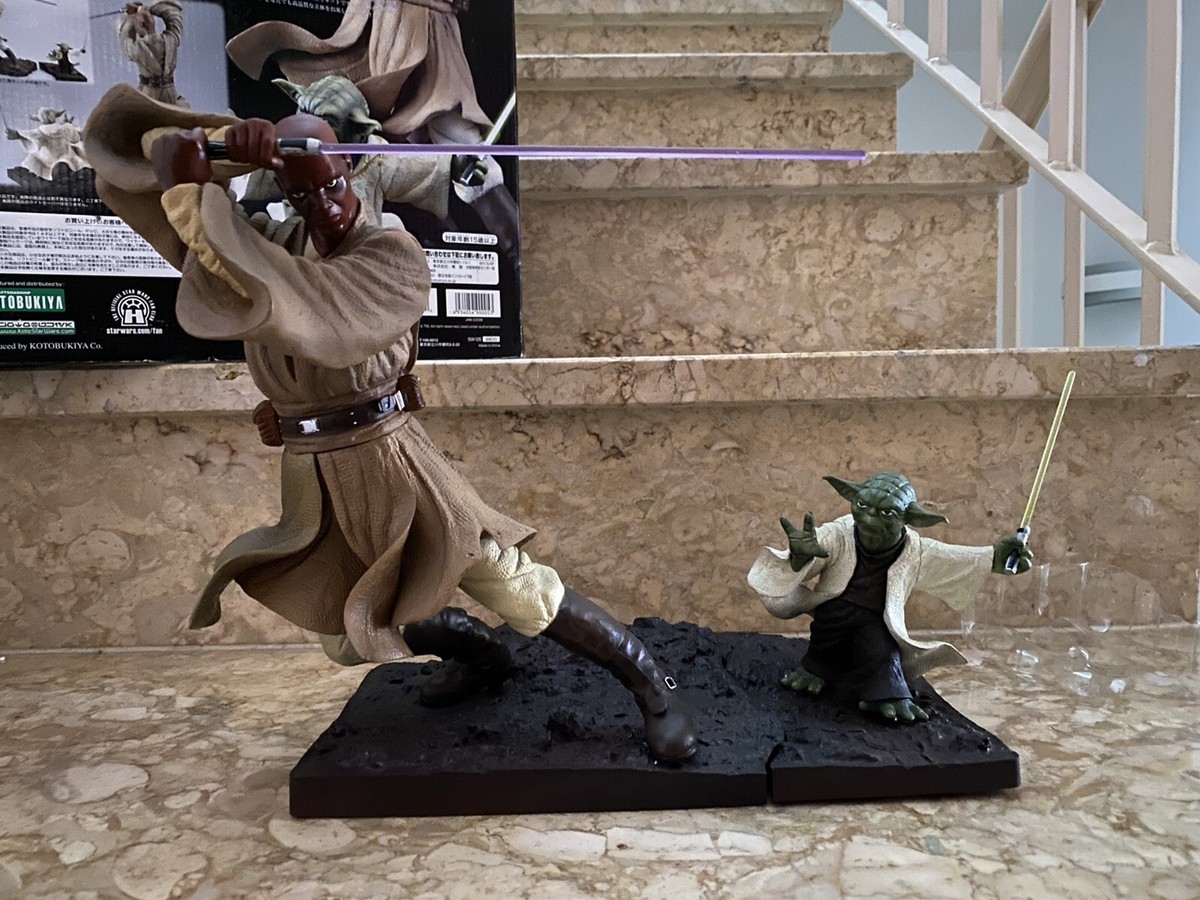 Figurine Kotobukiya Star Wars - Yoda Et Mace Windu échelle 1/7 - Occasion Comme Neuf
