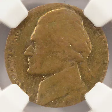 1980-P 5c Jefferson Nickel Struck on Cent Planchet NGC MS63 BN