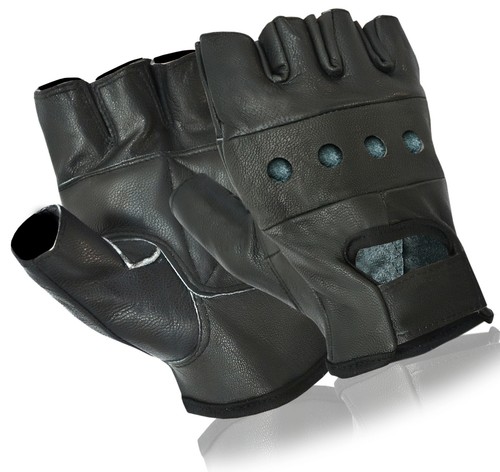 Weight Lifting Padded Leather Cycling Bike Driving Gym Fitness Training Gloves - Picture 2 of 3