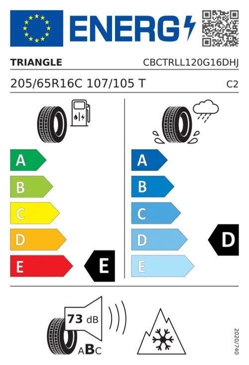 4x Winterreifen - TRIANGLE SNOWLINK LL01 205/65R16C 107T BSW - Bild 2 von 3