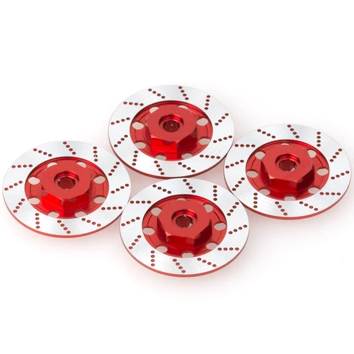 Pinza de disco de freno de llanta hexagonal roja de 12 mm 4 piezas para 1/10 RC Drift Touring Car EE. UU. - Imagen 5 de 9