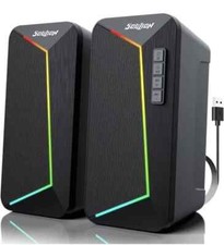 Soulion R40 RGB Speakers for Laptop/Desktop USB Powered 3.5 Aux/ Bluetooth 5.3
