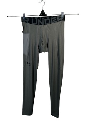 Under Armour Men's HeatGear Leggings Sz M Gray Ergonomic design Moisture Wicking