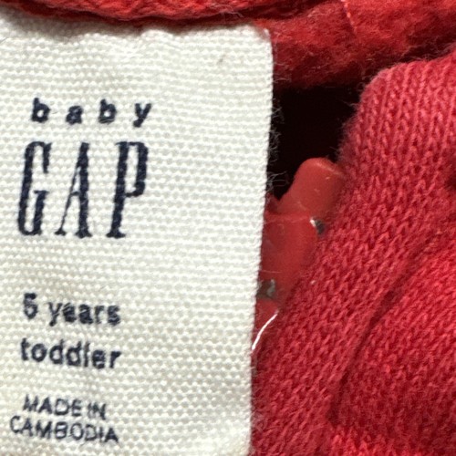 Baby Gap Jacket Youth Size 5 Red Zip Up Lined Pockets Hoodie - Picture 3 of 4