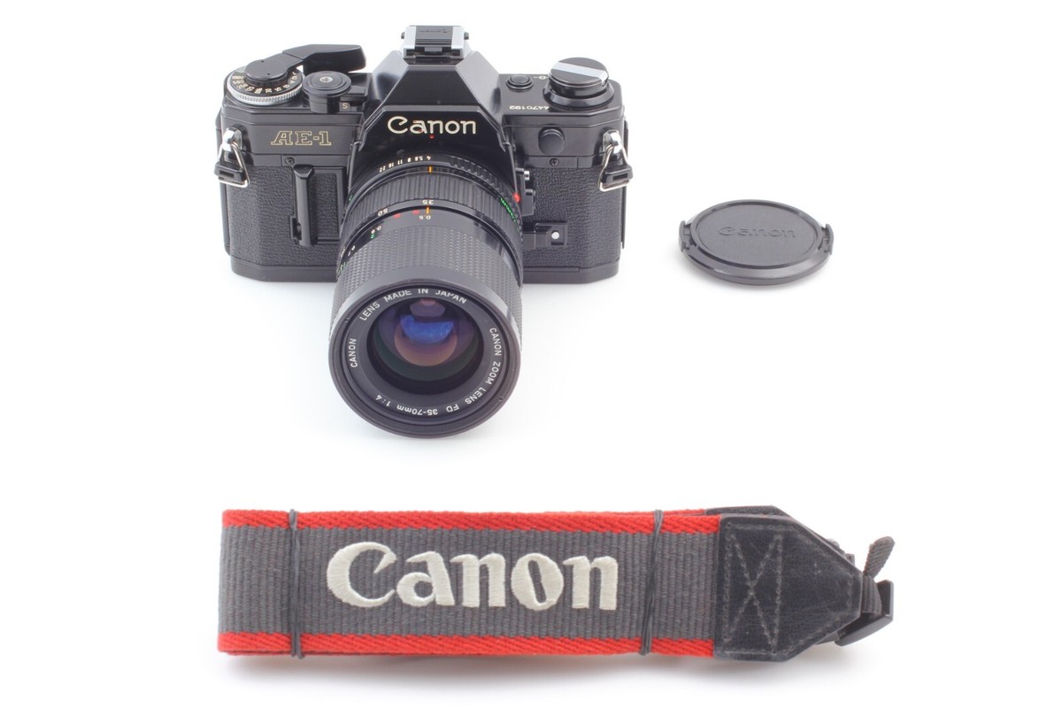 N MINT+++ w/strap】 Canon AE-1 Black New FD NFD 35-70mm f/4 N MINT+++ w/strap】 Canon AE-1 Black New FD NFD 35-70mm f/4