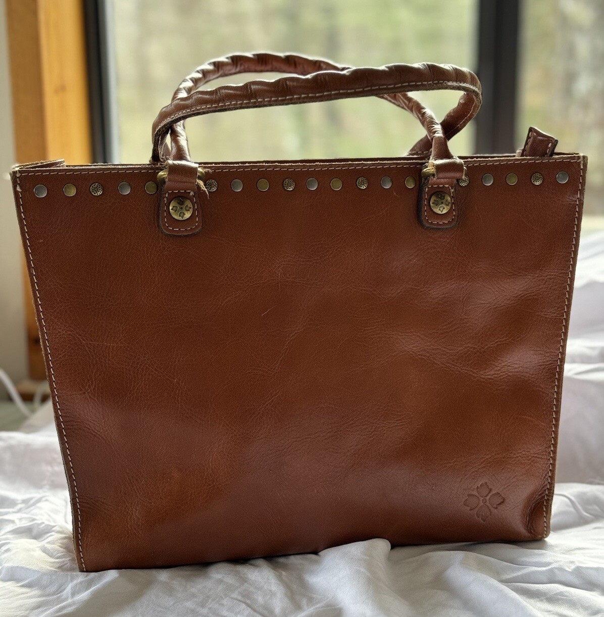 Patricia Nash Zancona Purse Tote Bag Cognac Brown No … Gem
