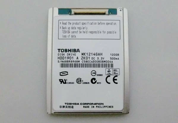 120GB Toshiba MK1214GAH 4200 RPM 1.8" ZIF/CE Hard Drive HDD - Image 2 of 3