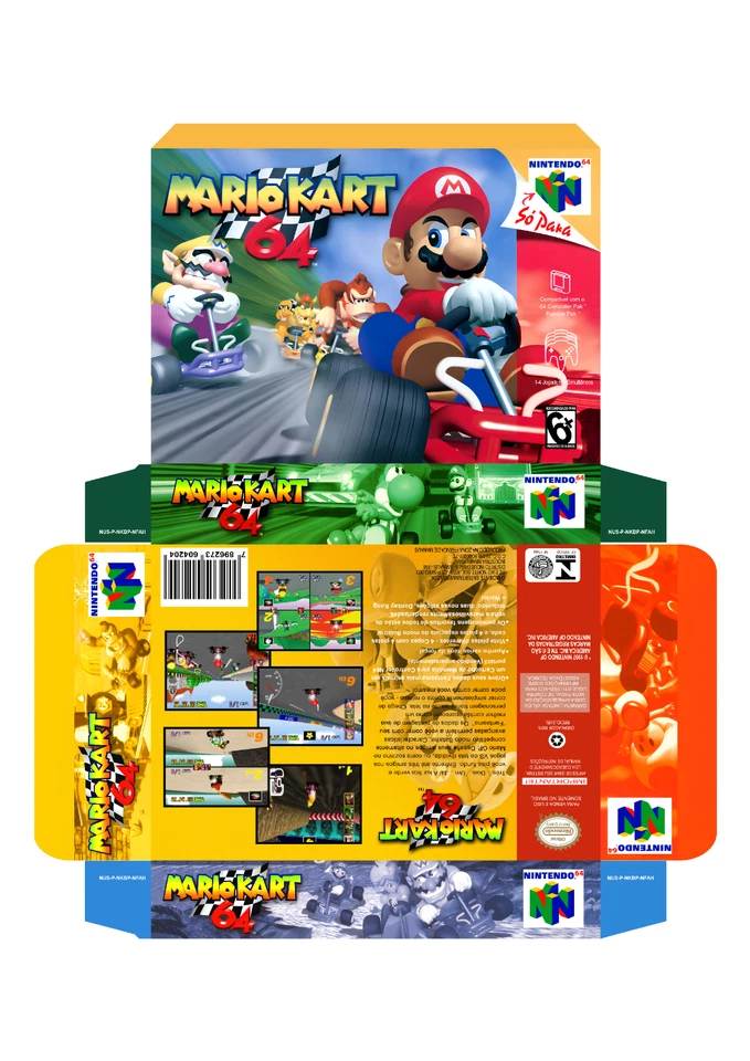 Nintendo 64 Mario Kart Game Box Printable - Photoshop Art To Print - Image 2 of 2