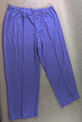 LBW Knit Pant Elastic Waist Pull On Womens 28W Comfort 38x29 Purple NEW