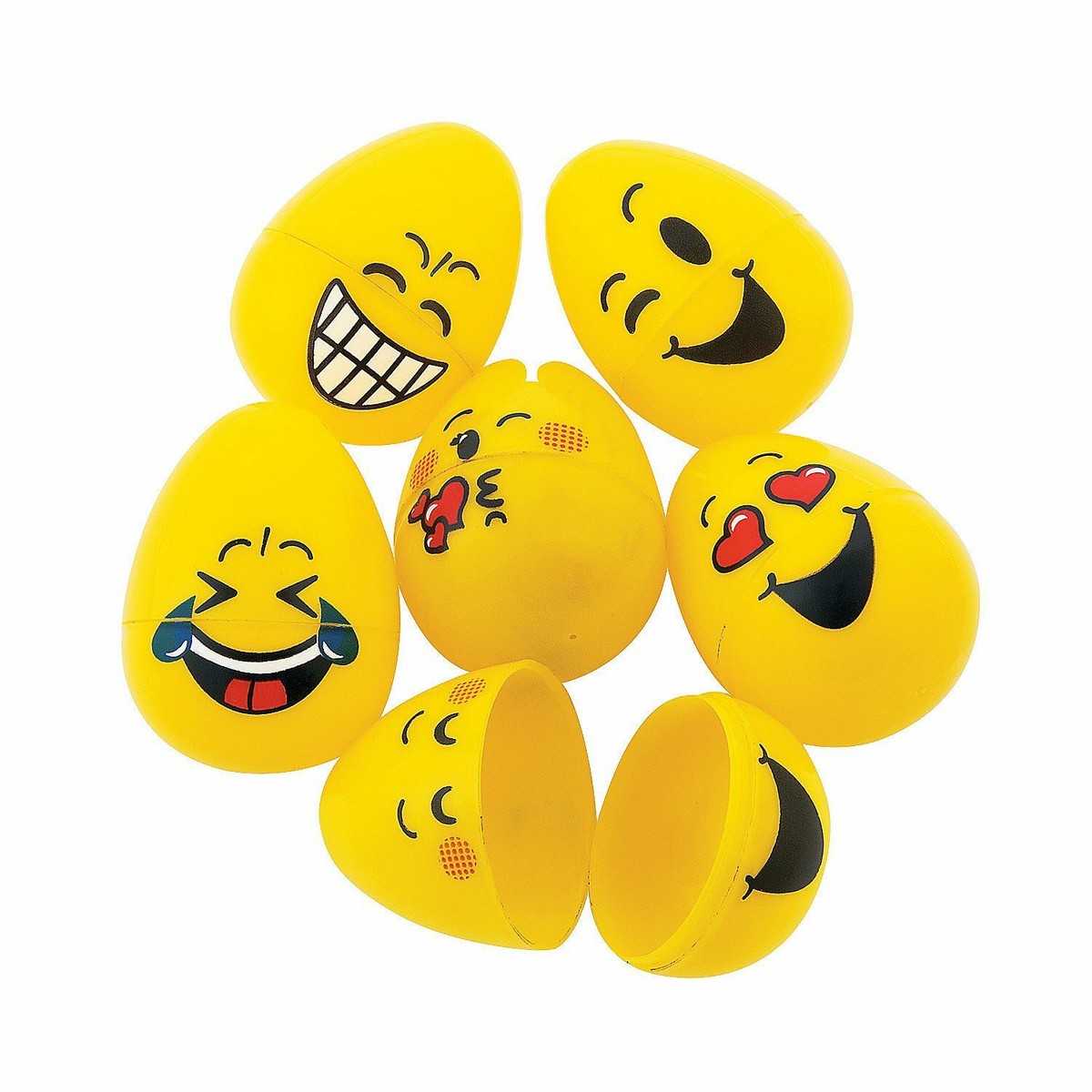 ☺︎✨ Fun Express Emoji Easter Eggs - 48 Pieces 13722894 for sale online