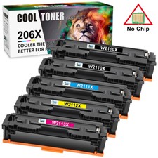Compatible with HP 206X W2110X Toner LaserJet Pro M255dw M283fdw M282 No Chip