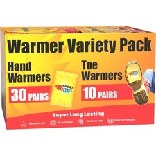 Hand & Toe Warmers - Variety Pack, 30 Pairs Hand Warmers, 10 Pairs Toe Warmer...
