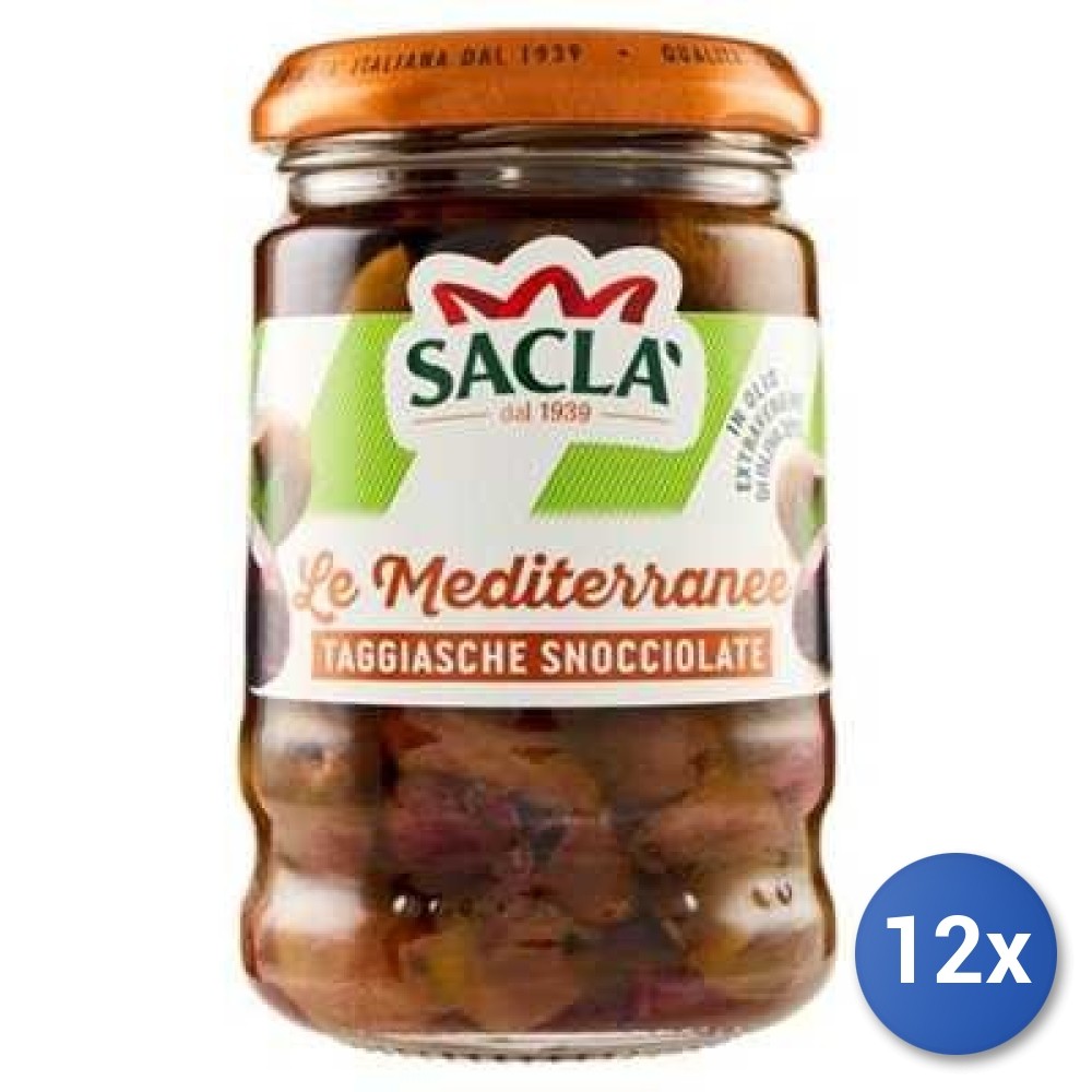 12X Multipack Sacla Taggiasca Olives Snocc Gr 212