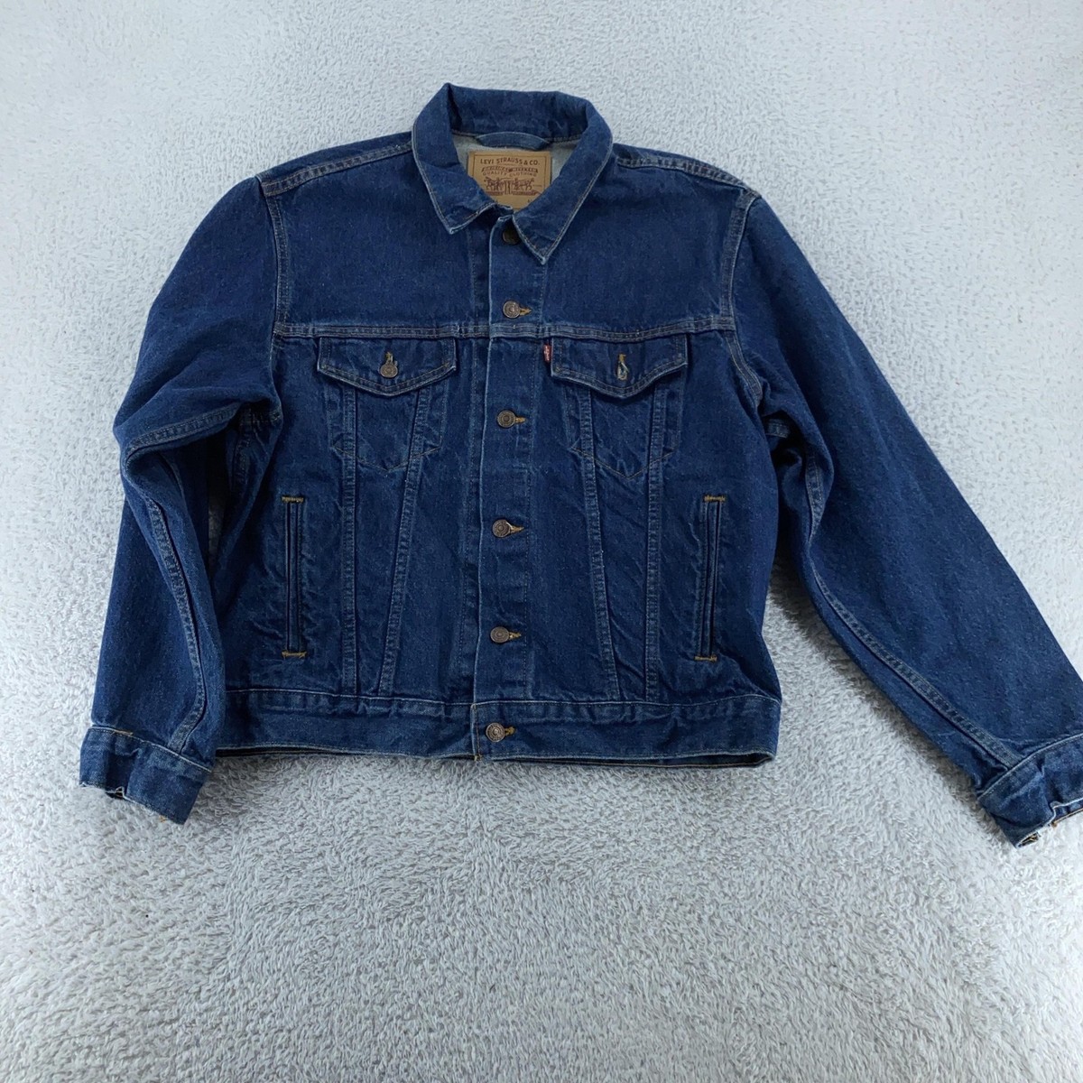 ✅USA製 90s vintage denim tracker jacket 90s Denim Tracker Jacket XL Size Gray Vintage Unisex coat | eBay
