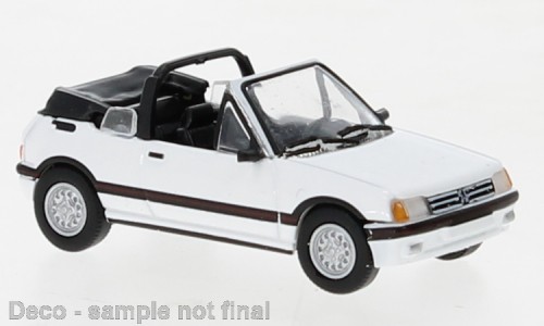 Brekina PCX870501 - 1/87 Peugeot 205 Cabriolet, White, 1986 - New