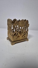 Messing Stifthalter &bdquo;Sonnenblumen&ldquo; Jugendstil (Art Nouveau) &ndash; Vintage